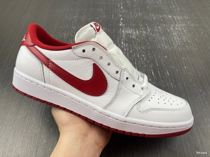 Rep TBK Low Red 1 Retro Jordan Varsity White 705329-101 0815